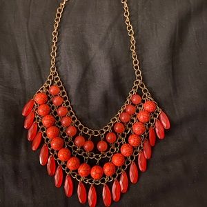 ORANGE CHOCKER NECKLACE